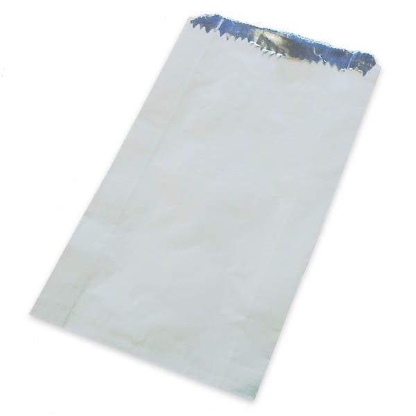 White Paper Foil Bags 7 x 9 x 12 Lined Greaseproof Food