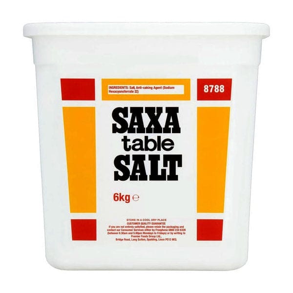 Saxa Table Salt 6kg Tub Henry Colbeck