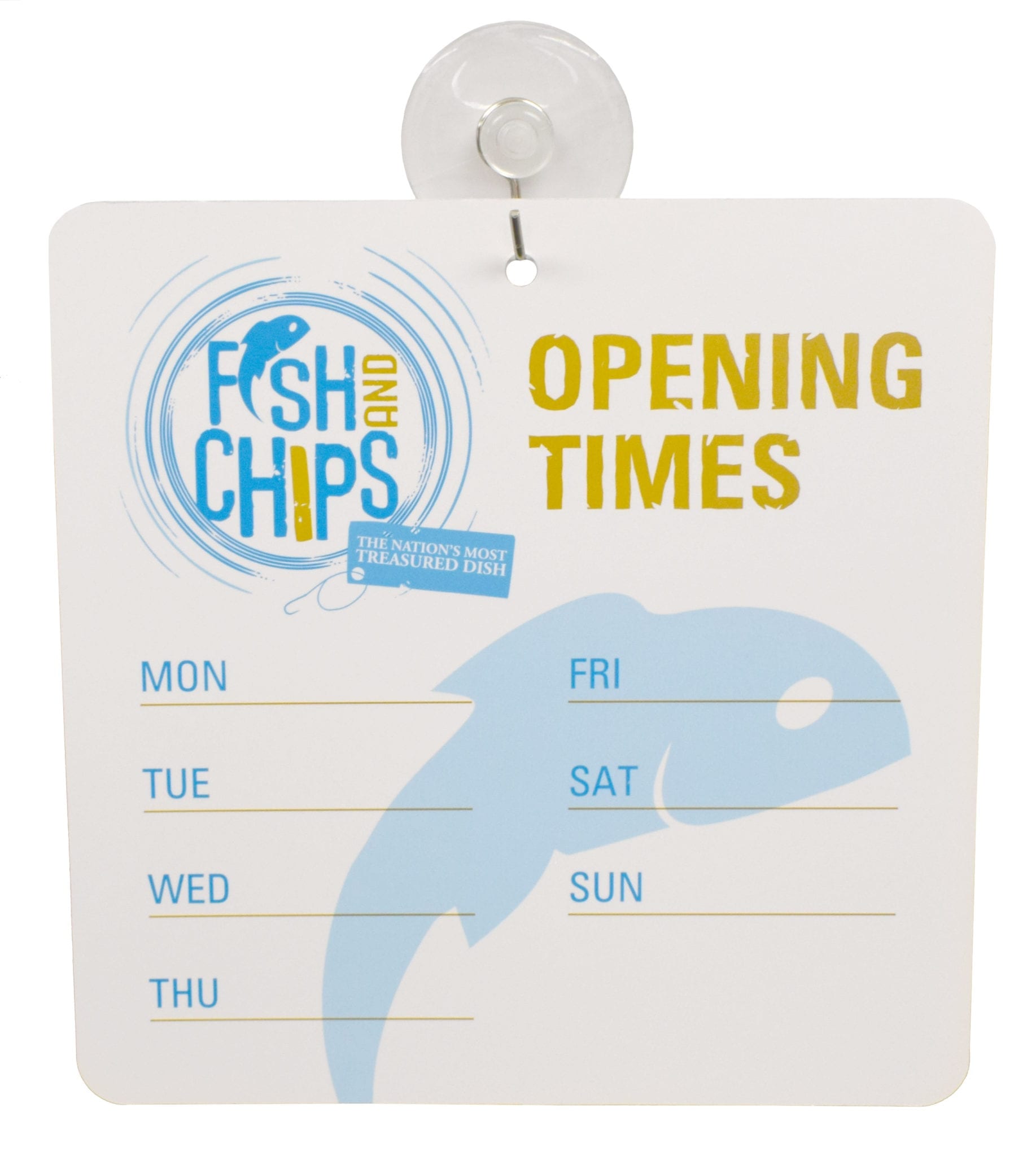 Hook & Fish Opening Hours Sign Henry Colbeck